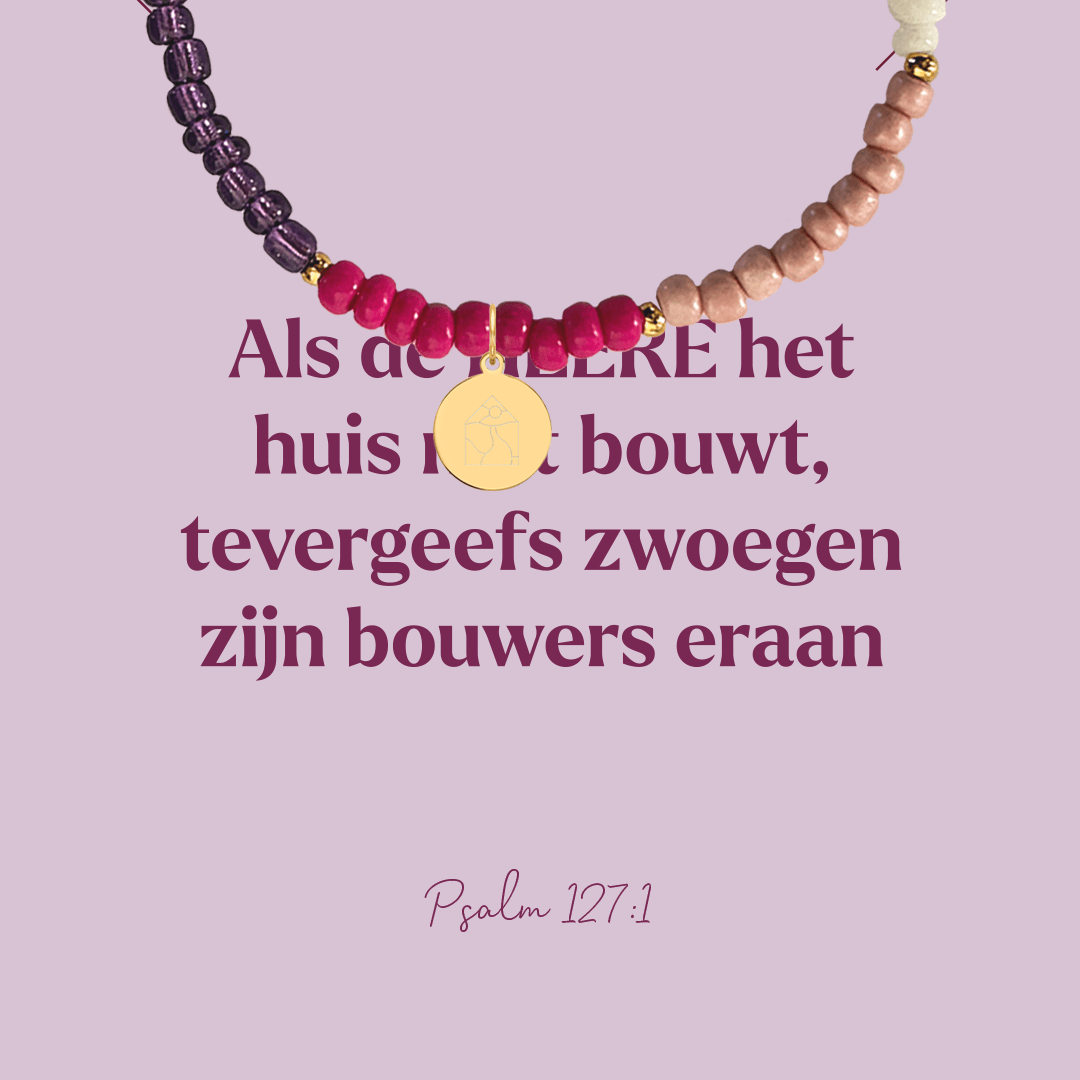 Gouden armband - Psalm 127:1 - Levenshuis - Afbeelding 5