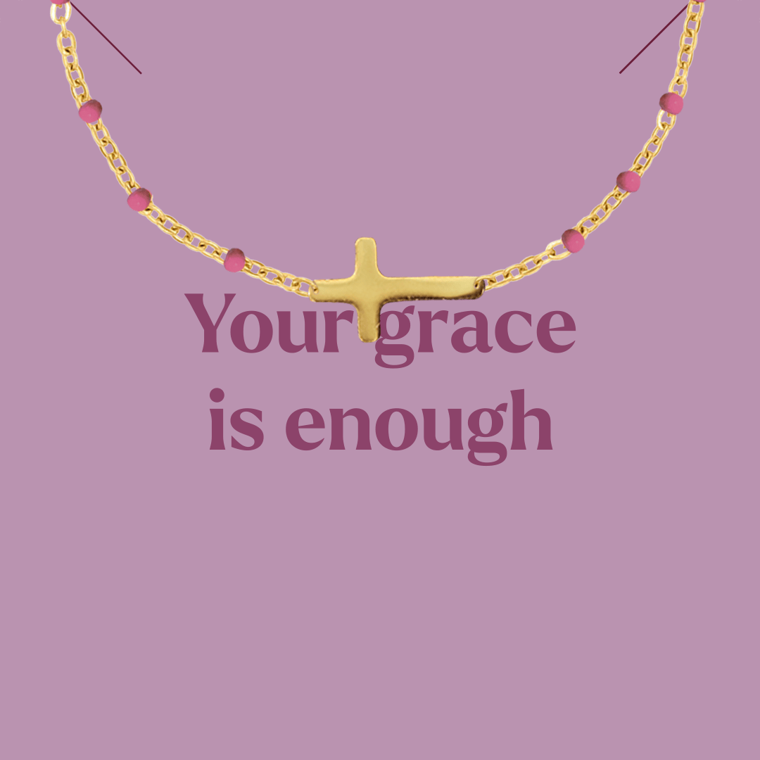 Gouden armband - Your Grace is Enough - Kruis - UITVERKOCHT - Afbeelding 4