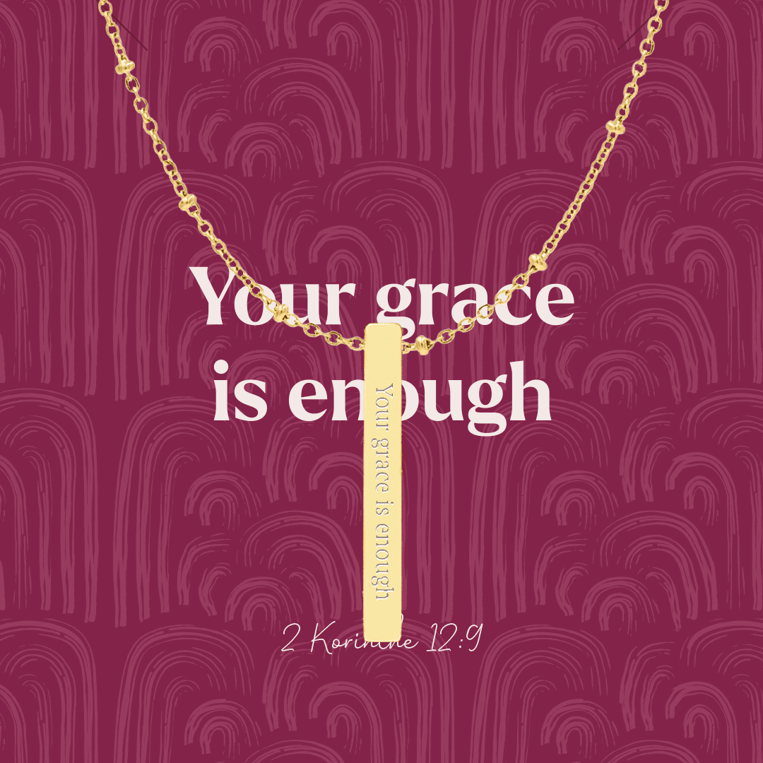 Gouden ketting - Your grace is enough - Afbeelding 3