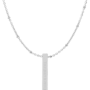 Zilveren ketting -  2 Korinthe 12:9 - Your Grace is Enough