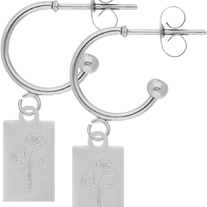 Zilveren Oorbellen - Klaproos